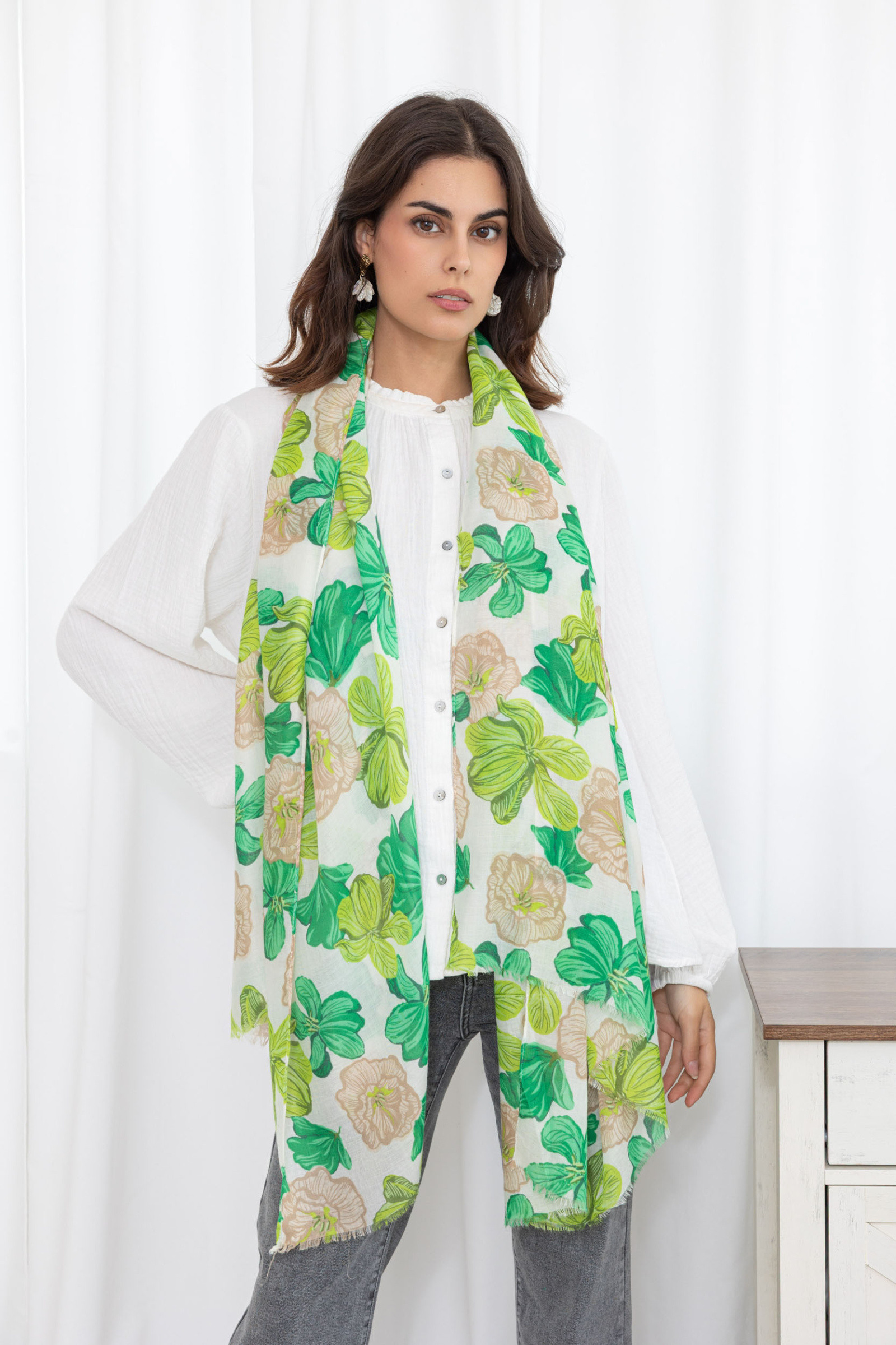 Mayorista M&P Accessoires - Fular estampado flores