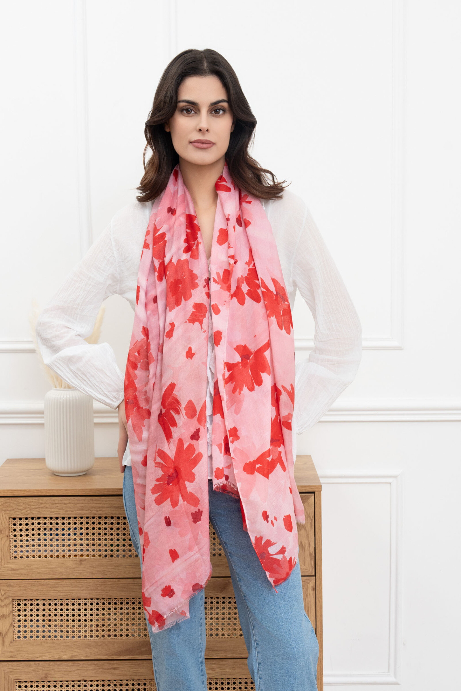 Wholesaler M&P Accessoires - Gradient print scarf with gilding