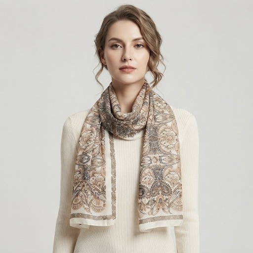 Grossiste M&P Accessoires - Foulard imprimé motif paisley
