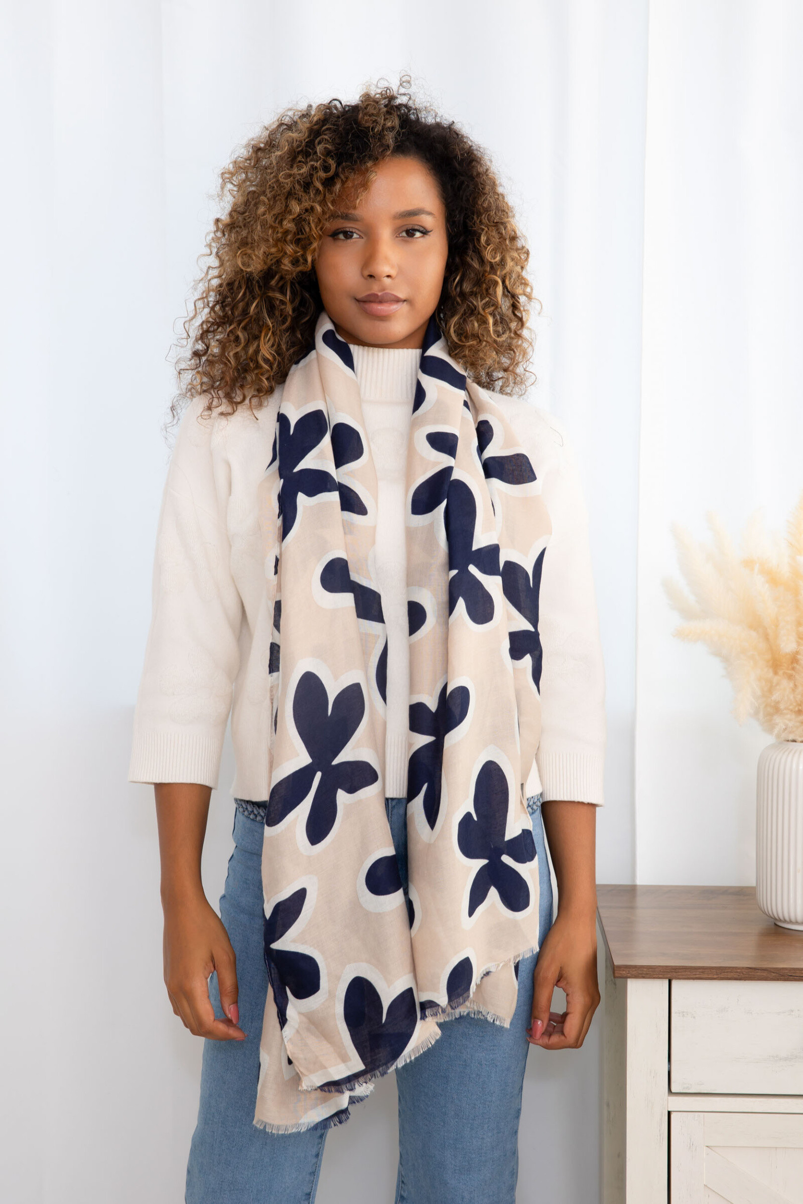 Grossiste M&P Accessoires - Foulard Imprimé floral