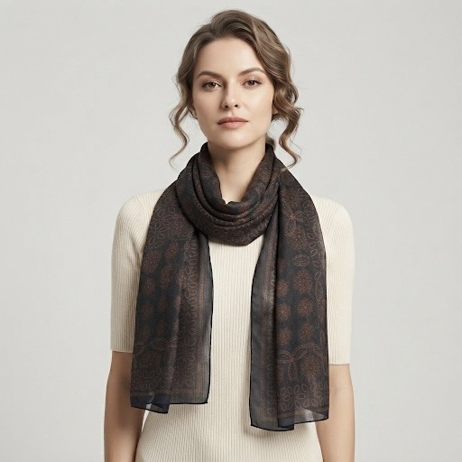 Grossiste M&P Accessoires - Foulard imprimé motif fleurs