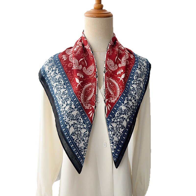 Grossista M&P Accessoires - Foulard quadrato in viscosa 68*68cm stampato