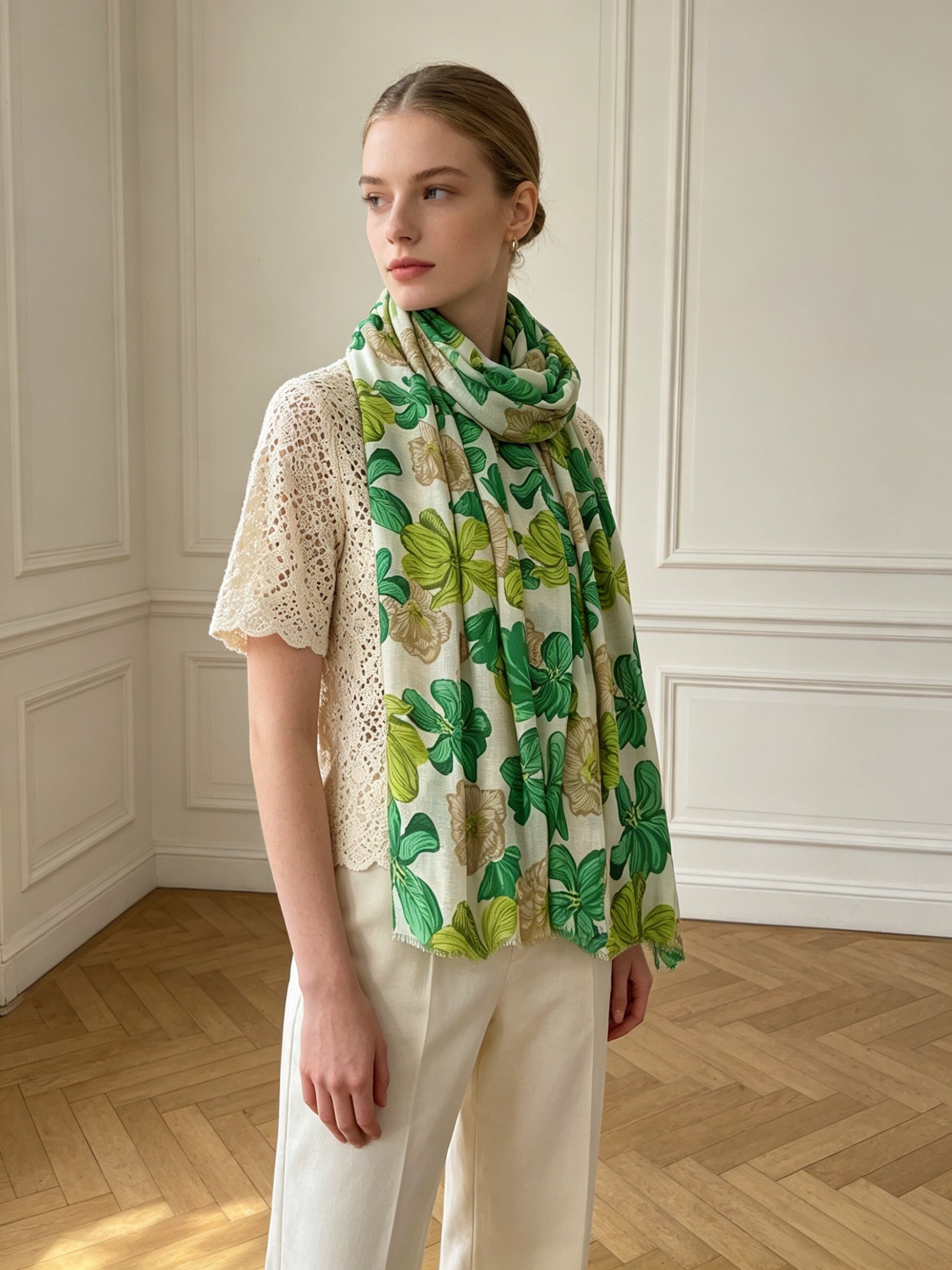 Grossiste M&P Accessoires - Foulard imprimé fleurs