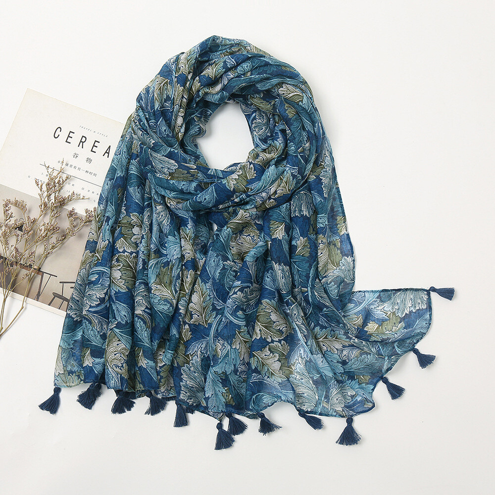Grossista M&P Accessoires - Sciarpa a stampa piselli multicolore con pompon