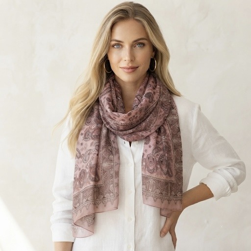 Grossiste M&P Accessoires - Foulard imprimé motif paisley
