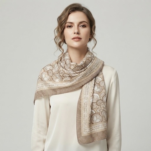 Grossiste M&P Accessoires - Foulard imprimé motif géométrique