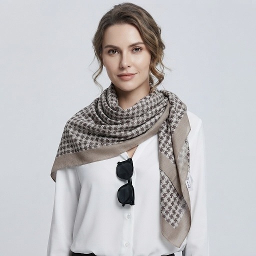 Grossiste M&P Accessoires - Foulard imprimé carreaux