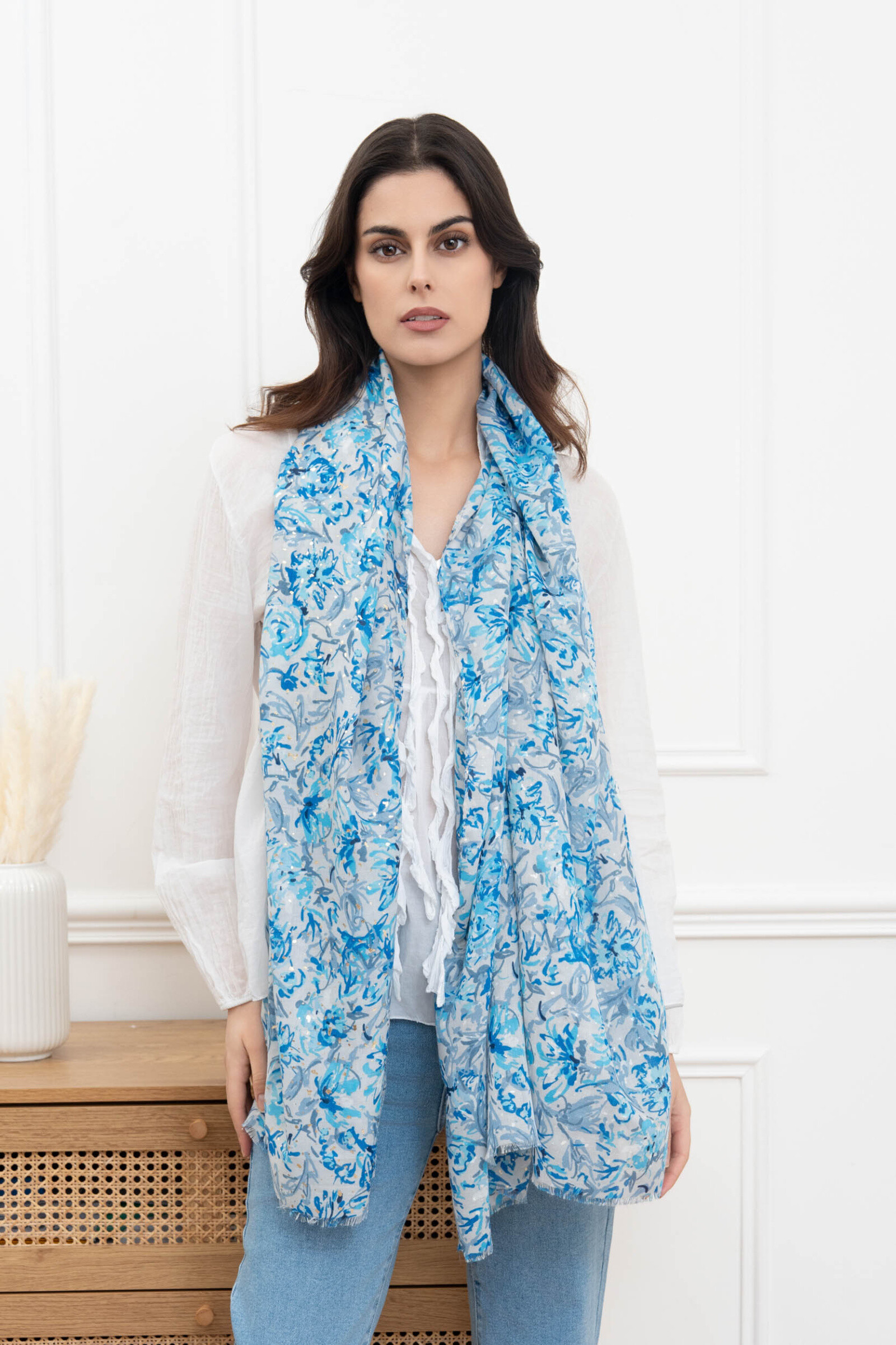 Mayorista M&P Accessoires - Fular con estampado degradado y dorado