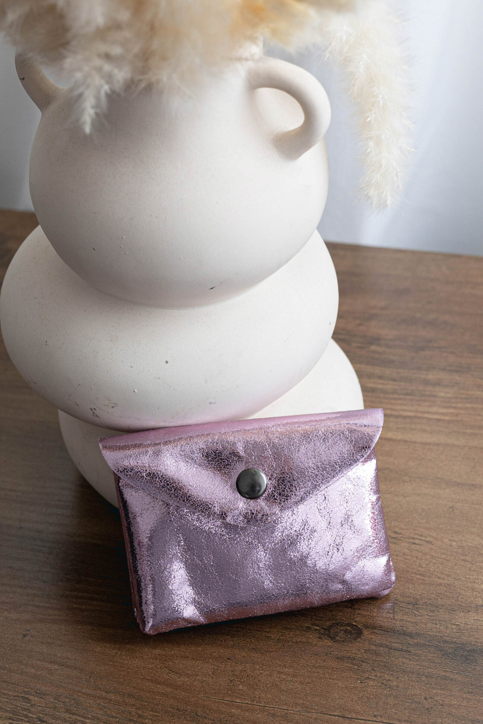 Wholesaler M&P Accessoires - Genuine iridescent leather purse with zip