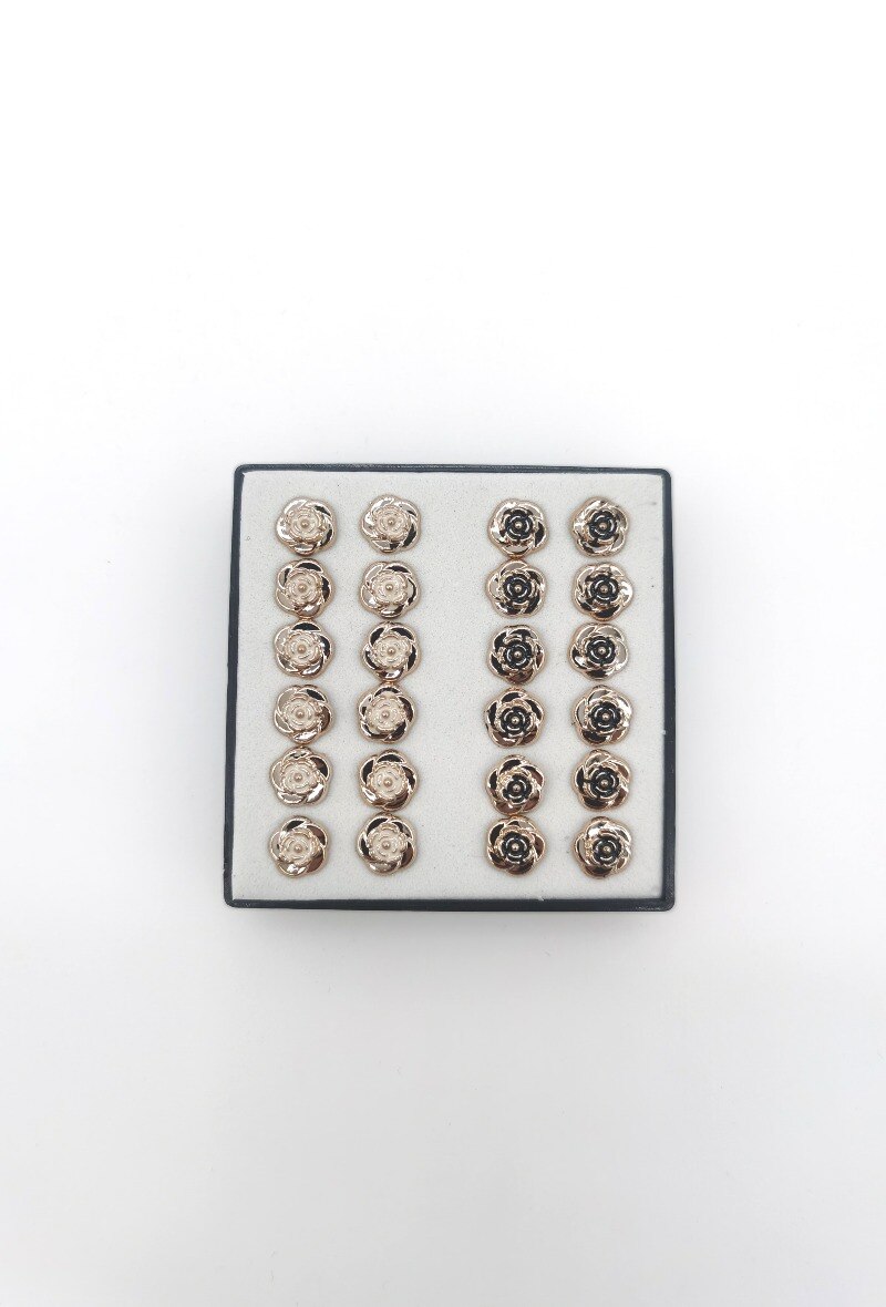 Grossiste M&P Accessoires - Boucles d'oreilles piercing boîte de 12