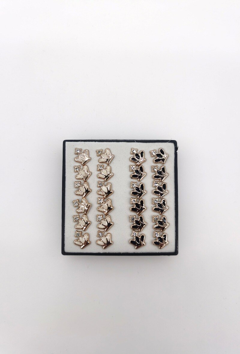 Grossiste M&P Accessoires - Boucles d'oreilles piercing boîte de 12
