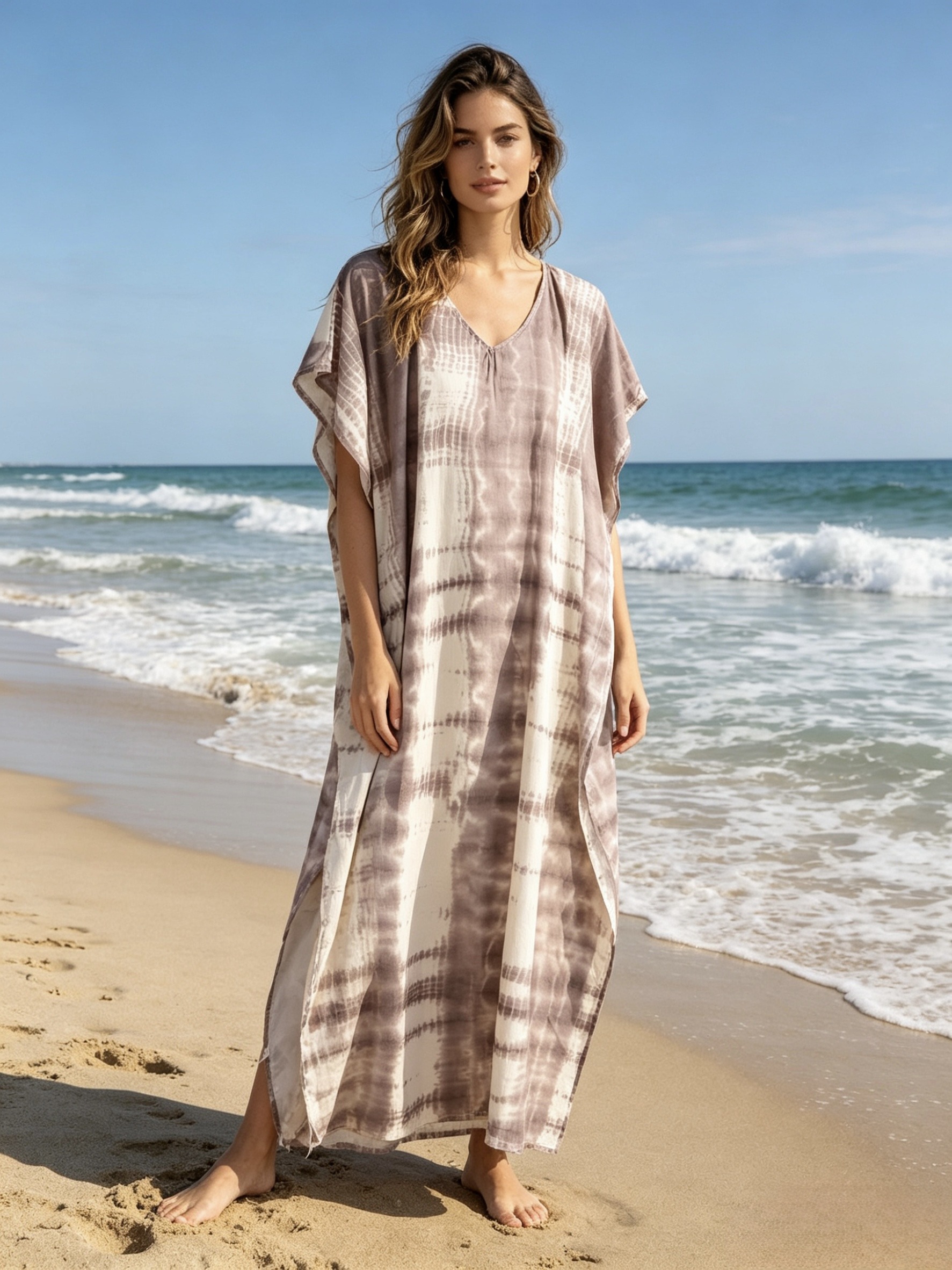 Grossiste M&P Accessoires - Kaftan maxi tie & dye
