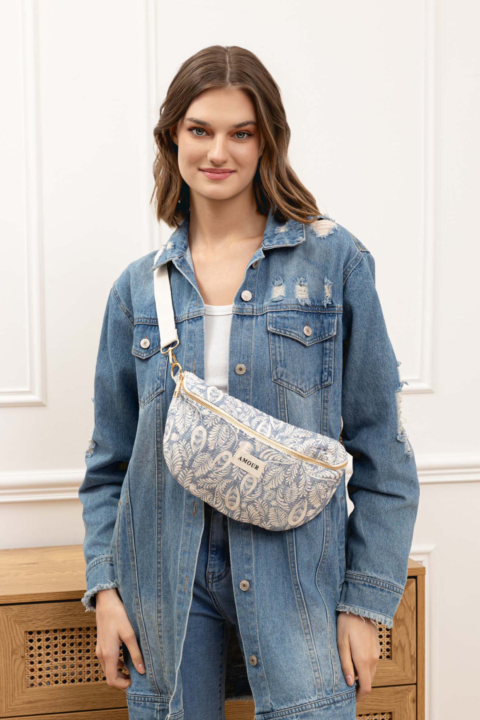 Wholesaler M&P Accessoires - Printed cotton toilet bag