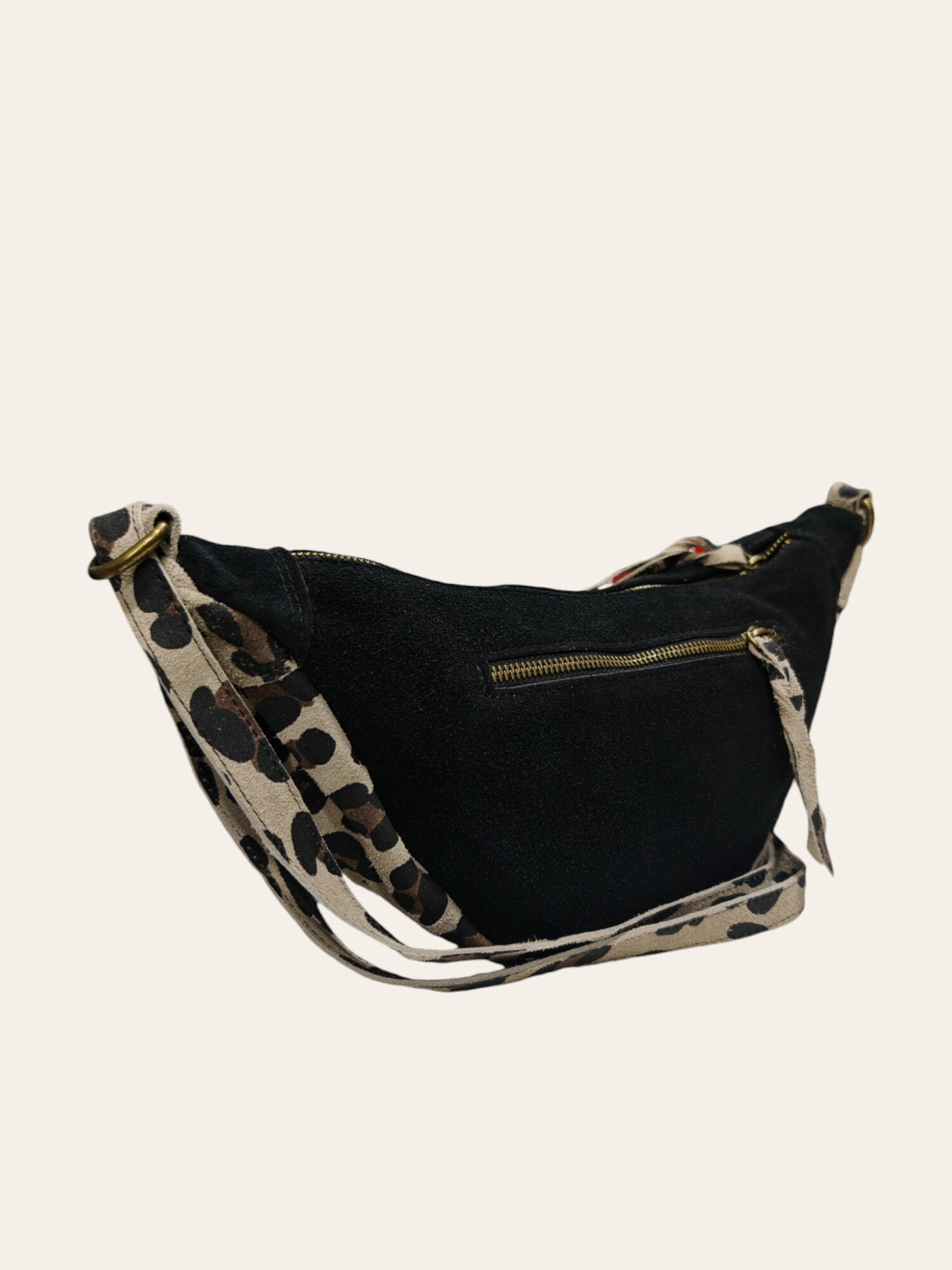 Wholesaler M&P Accessoires - Medium tote bag or shoulder bag in genuine leopard animal print leather