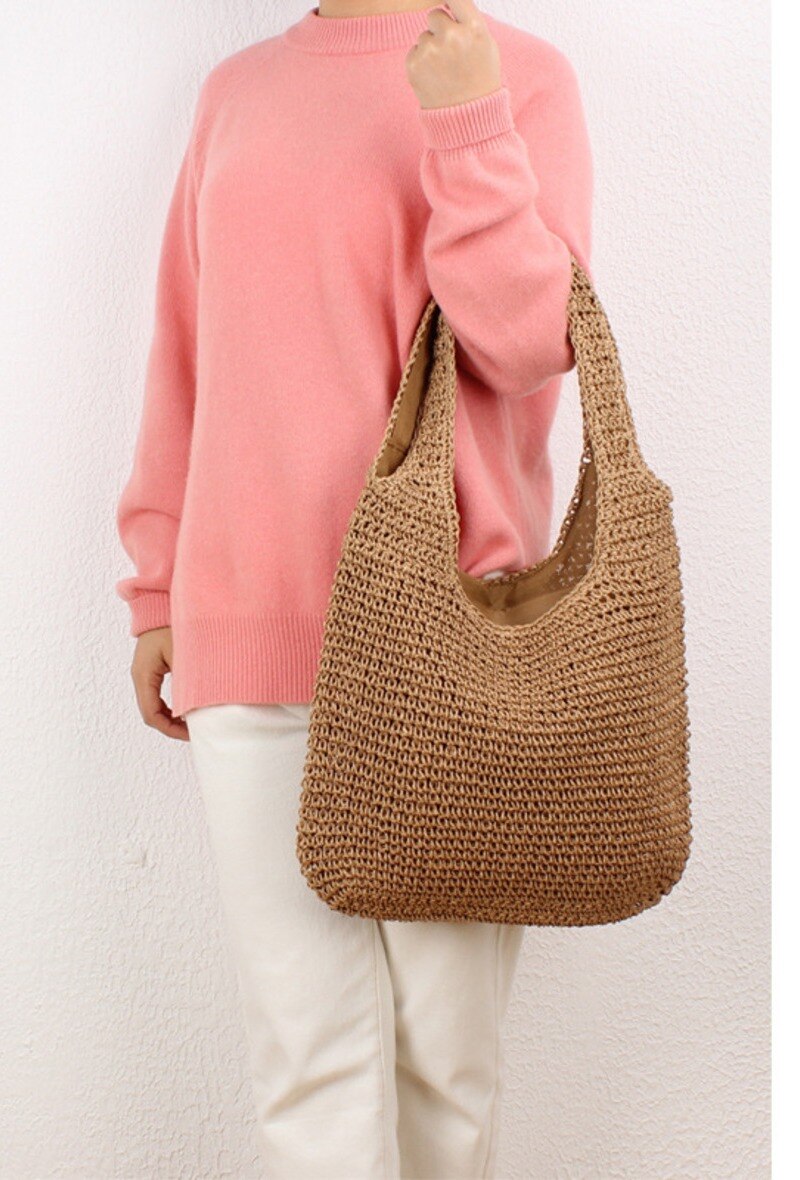 Wholesaler M&P Accessoires - Shoulder bag braided beach bag
