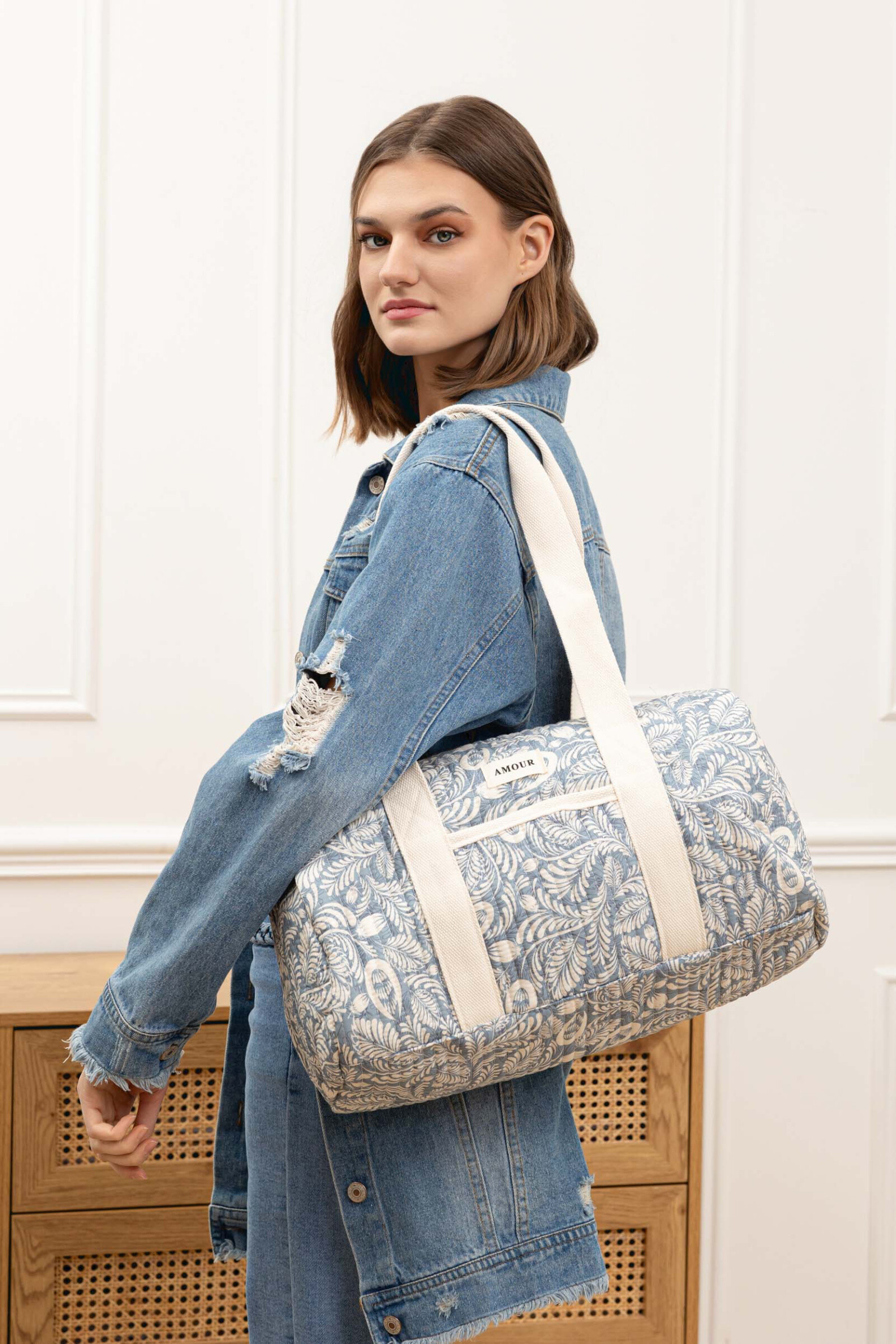 Wholesaler M&P Accessoires - Printed cotton toilet bag