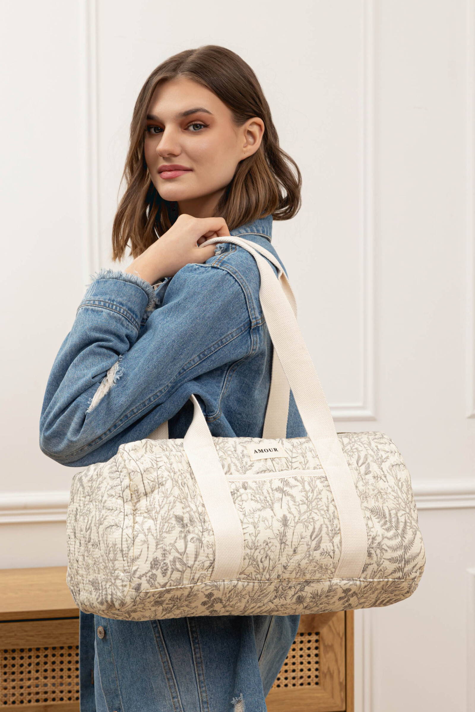 Grossista M&P Accessoires - Borsa da toilette in cotone stampato