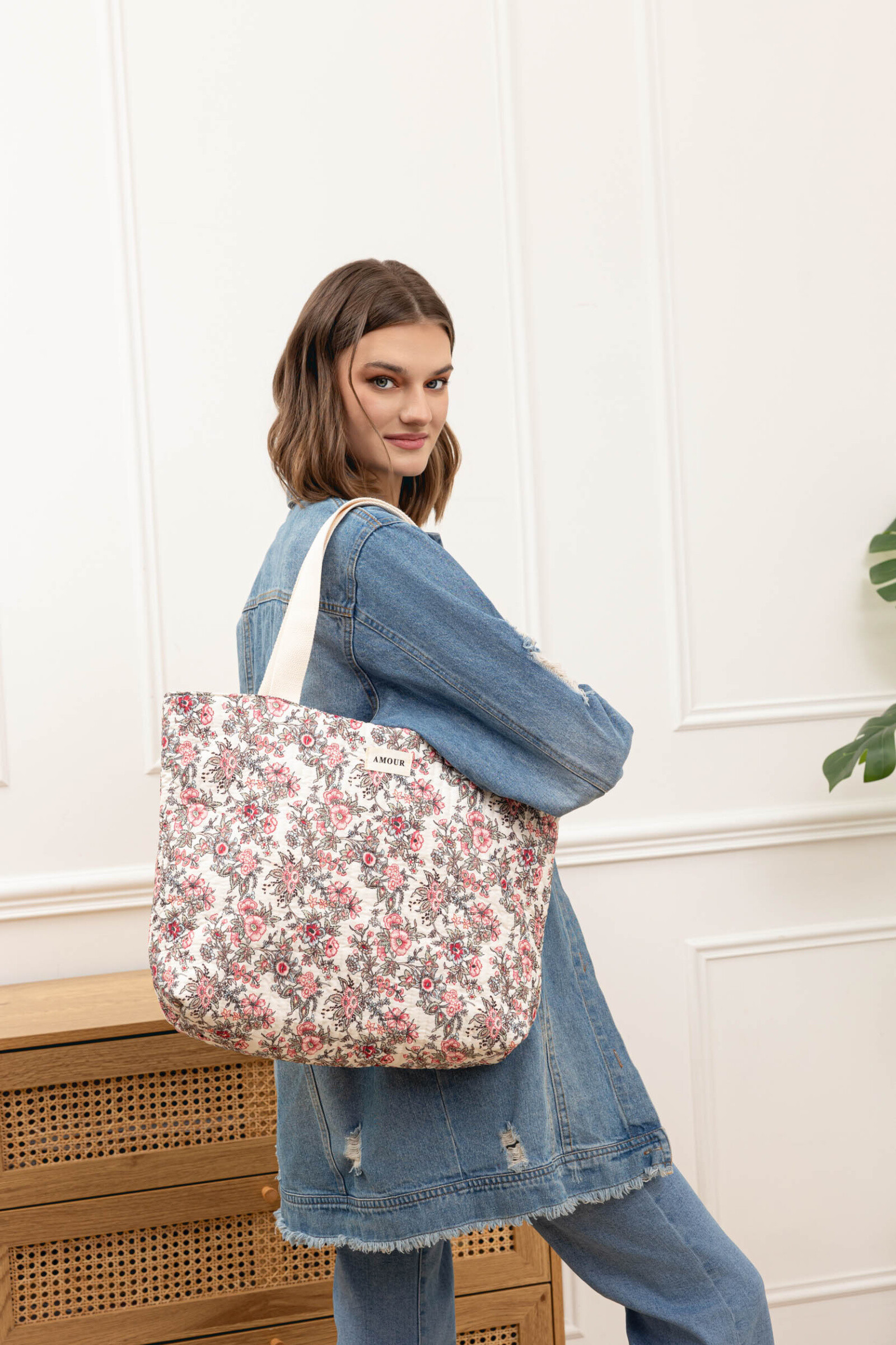 Wholesaler M&P Accessoires - Printed cotton toilet bag