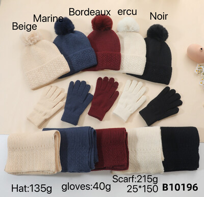 Grossiste Mac Moda - Set Écharpe Bonnet Gant Femme Grossiste Mac Moda - Set Écharpe Bonnet Gant Femme