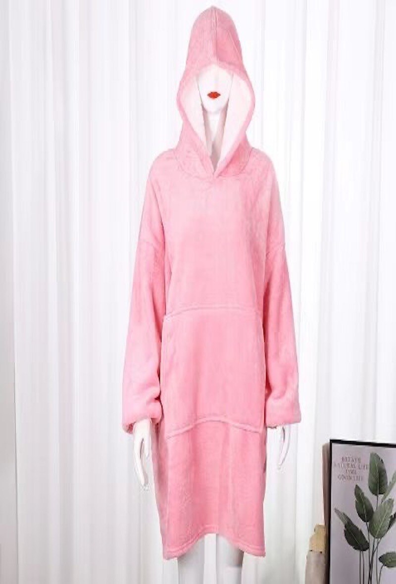 Wholesaler Mac Moda - Poncho long soft hooded kangaroo pocket