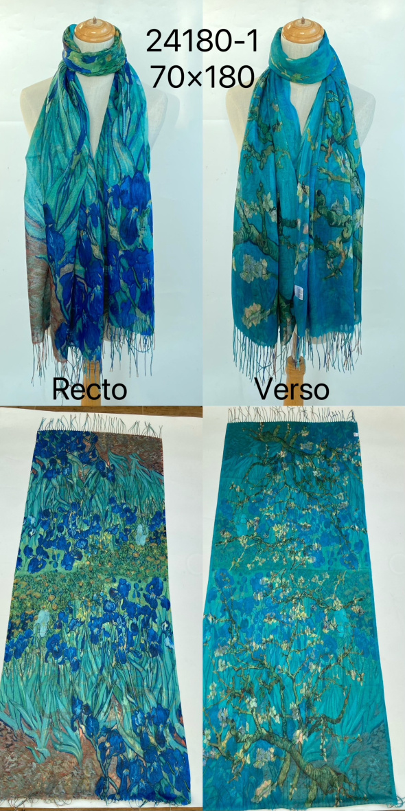 Wholesaler Mac Moda - canvas print fringed scarf