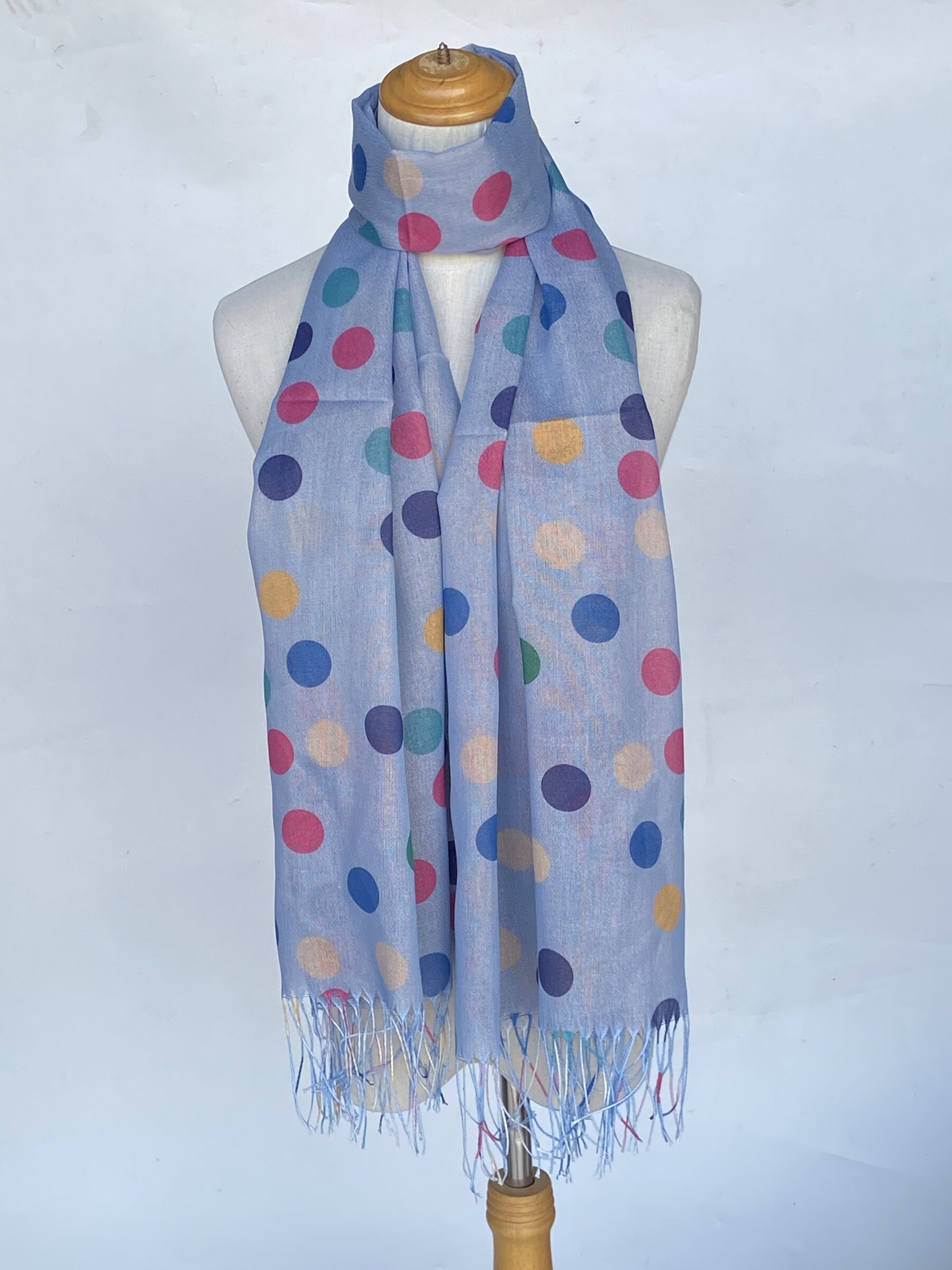 Wholesaler Mac Moda - leopard scarf with lurex fringes