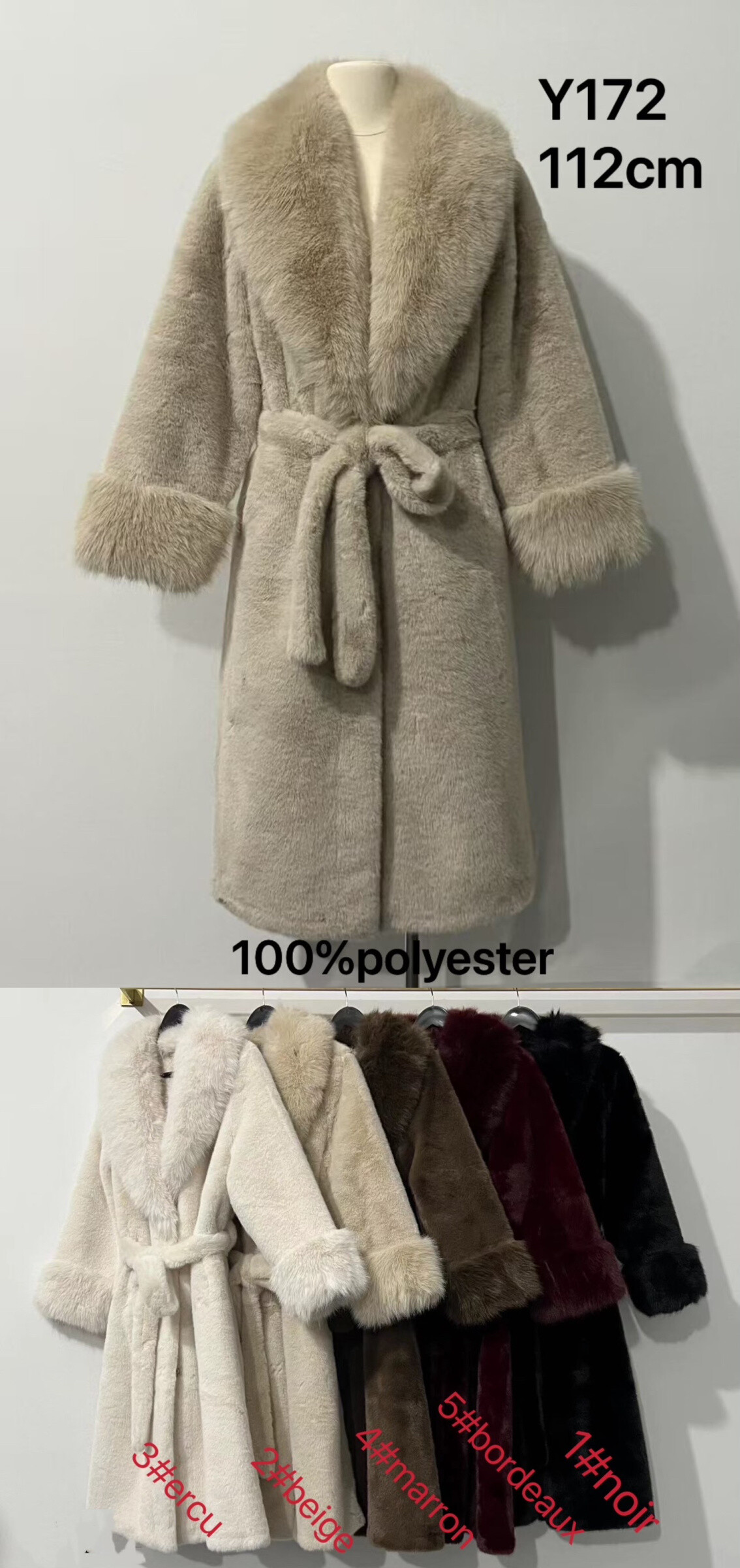 Mayorista Mac Moda - abrigo efecto visón