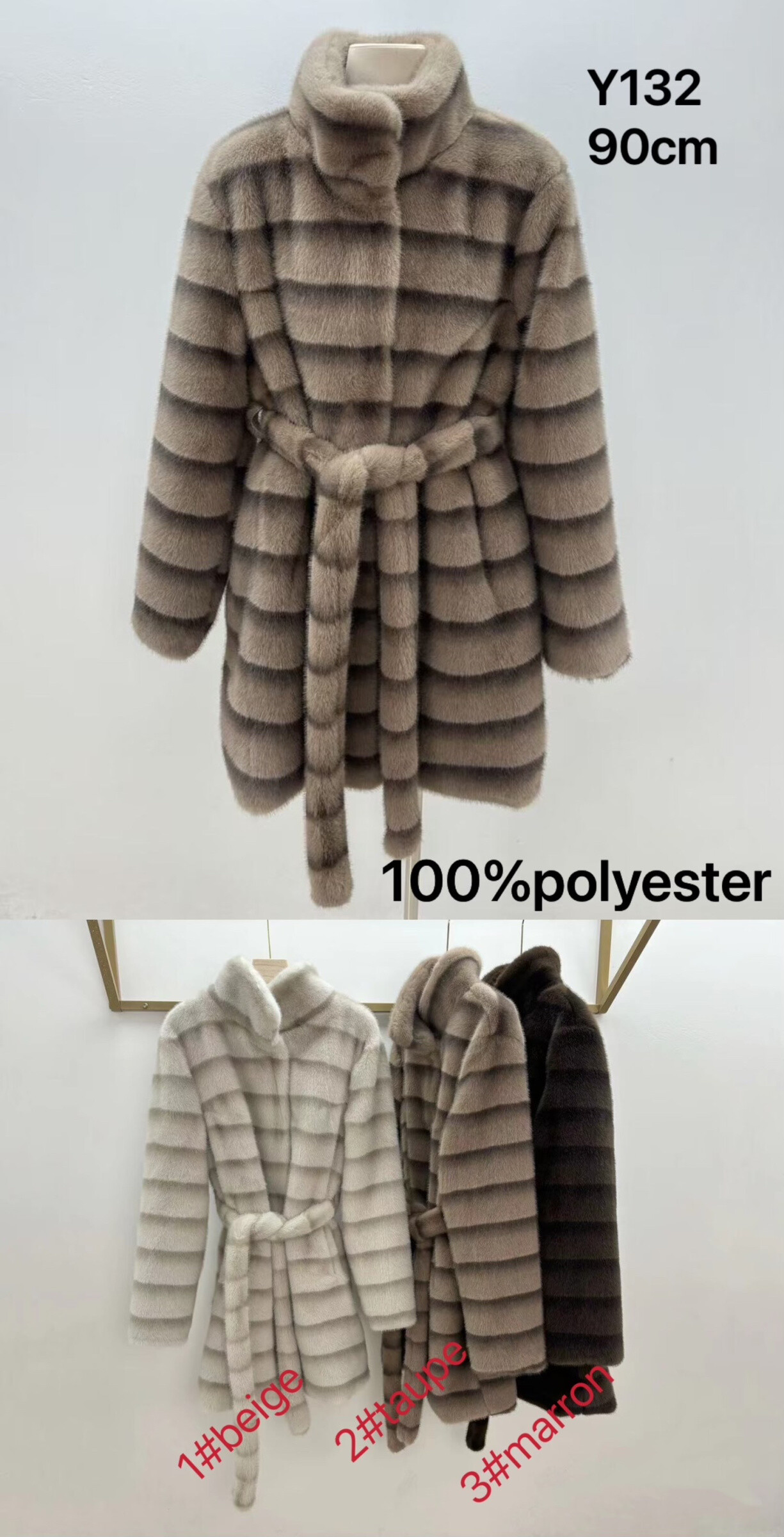 Mayorista Mac Moda - abrigo efecto visón