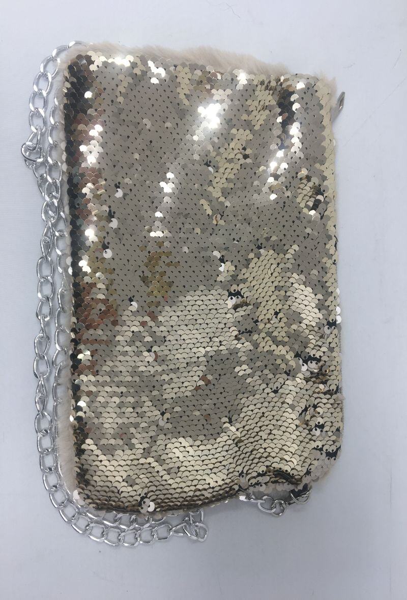Wholesaler Mac Moda - Shoulder bag / pouch bag faux fur with sequins