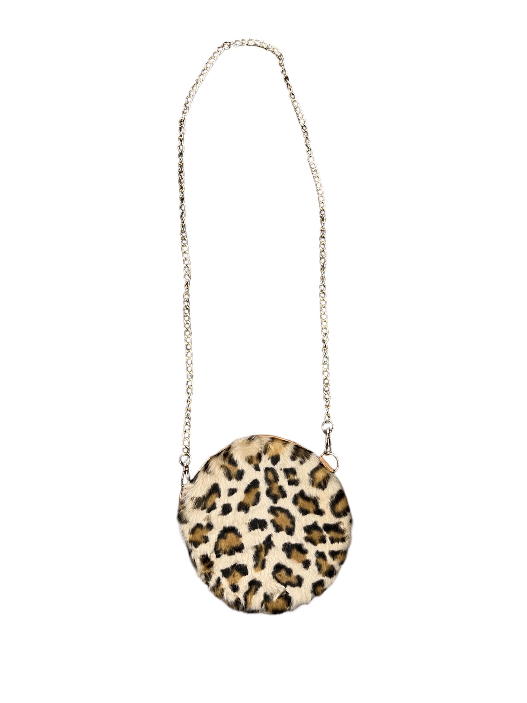 Wholesaler Mac Moda - Round faux fur leopard printed bag
