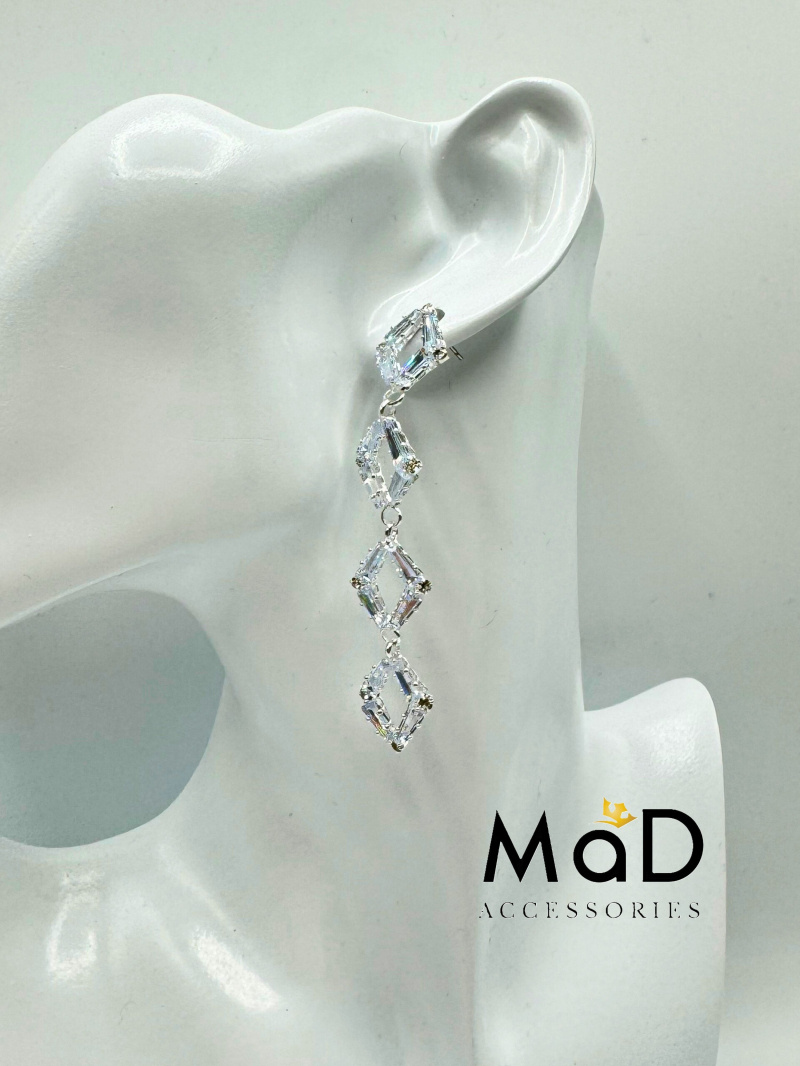 Großhändler MAD ACCESSORIES - Strass-Hochzeitsohrringe