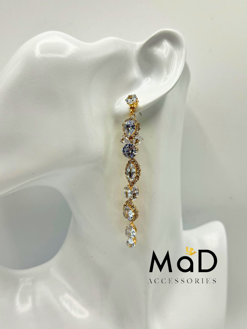 Großhändler MAD ACCESSORIES - Strass-Hochzeitsohrringe