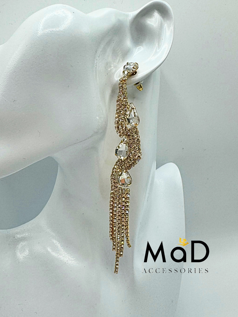 Großhändler MAD ACCESSORIES - Strass-Hochzeitsohrringe