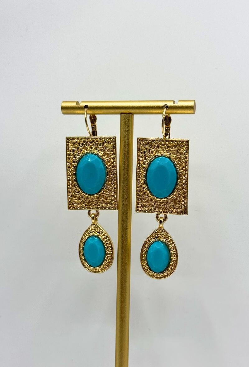 Großhändler MAD ACCESSORIES - Orientalische quadratische Ohrringe