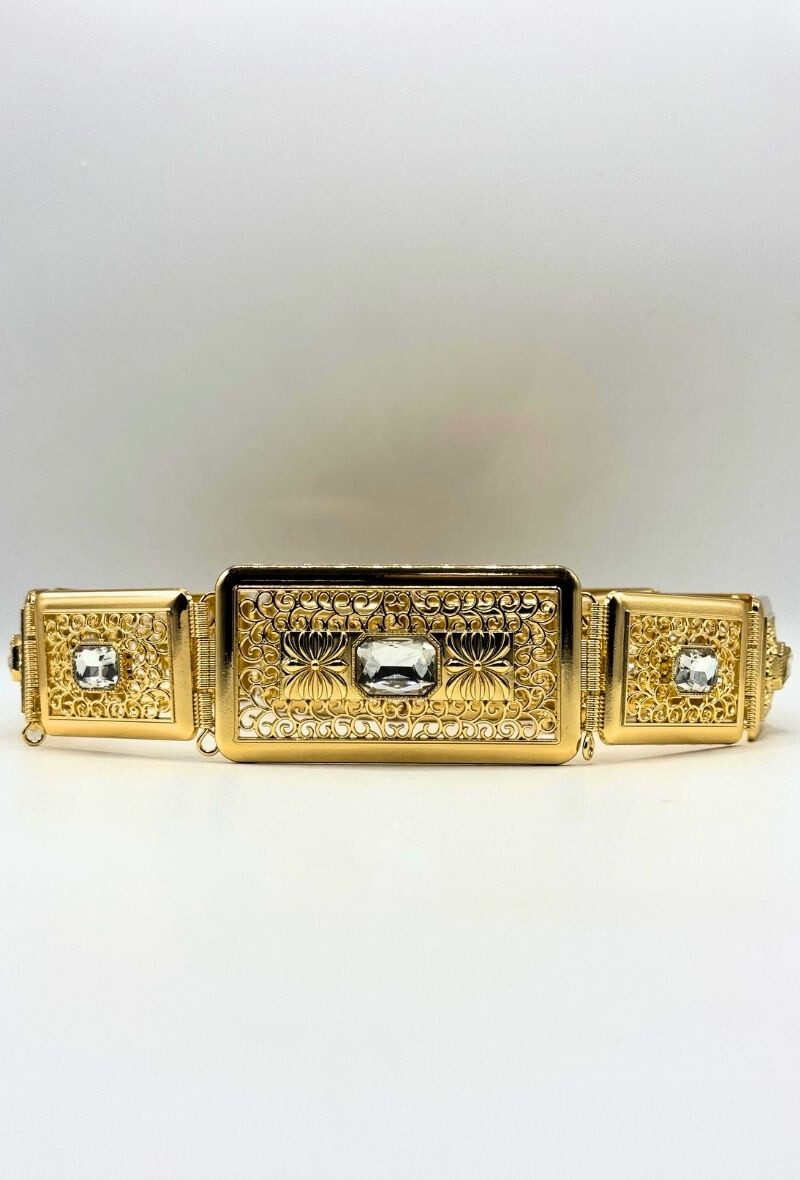 Grossiste MAD ACCESSORIES - Ceinture orientale à pierre carré