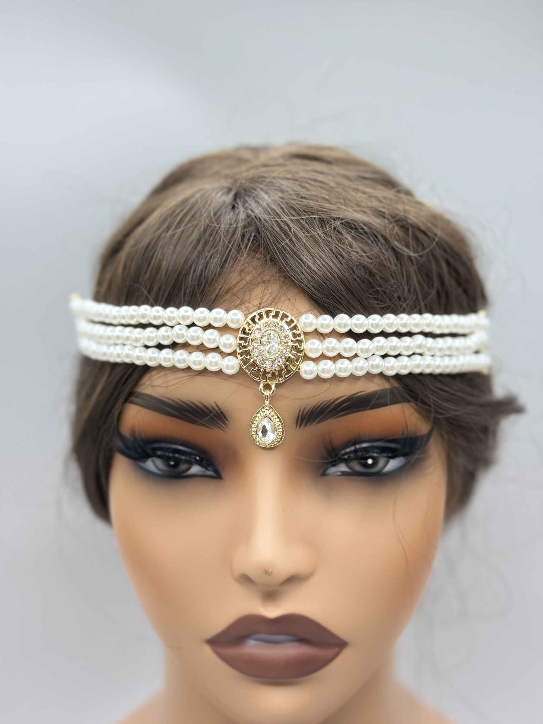 Wholesaler MAD ACCESSORIES - Head jewelry or neck flute in oriental pearls