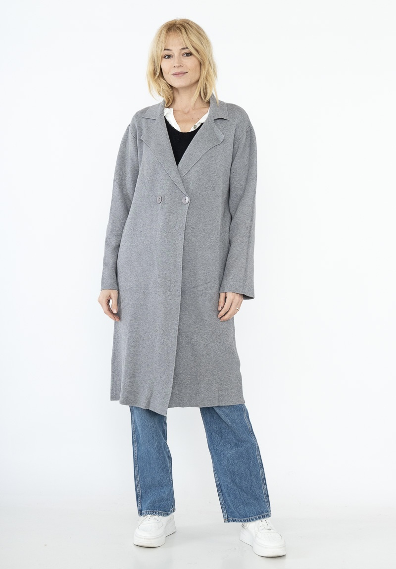 Grossiste Mademoiselle Agnès - Manteau classique en maille 32303