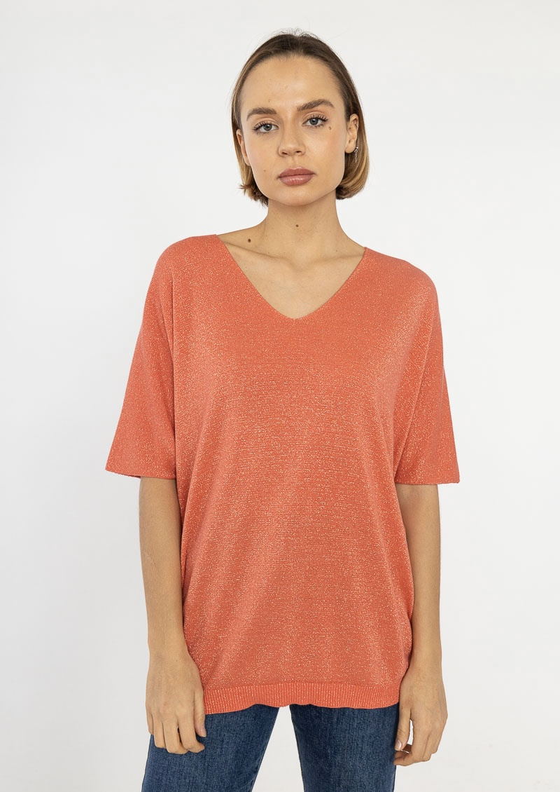 Wholesaler Mademoiselle Agnès - Top Ambre fibre métallique