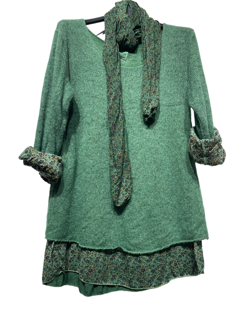 Wholesaler Mademoiselle Agnès - LIBERTY MOHAIR TUNIC WITH SCARF 1111