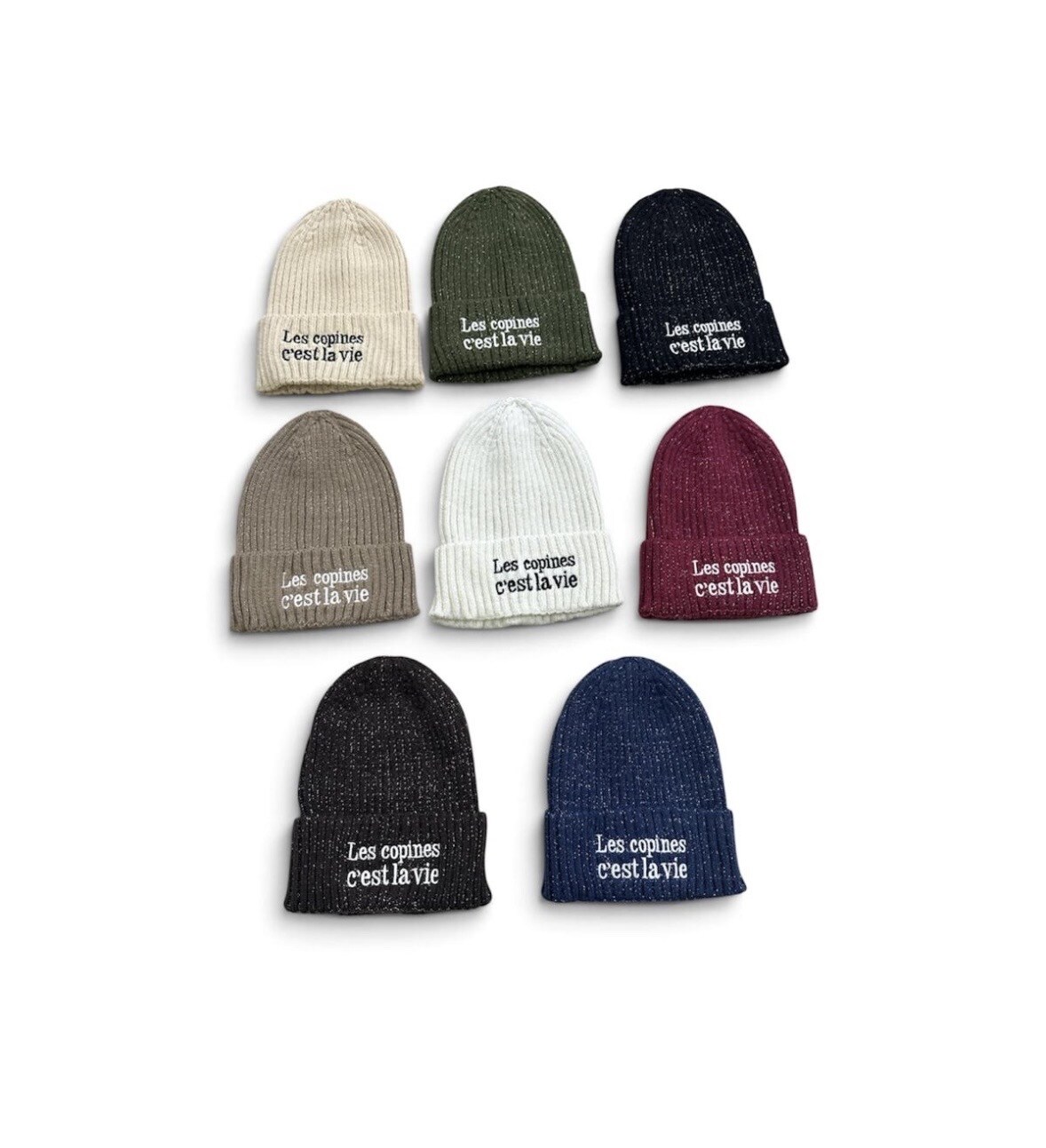 Wholesaler MADEMOISELLE CITRON - Sequin beanie with message girlfriends is life
