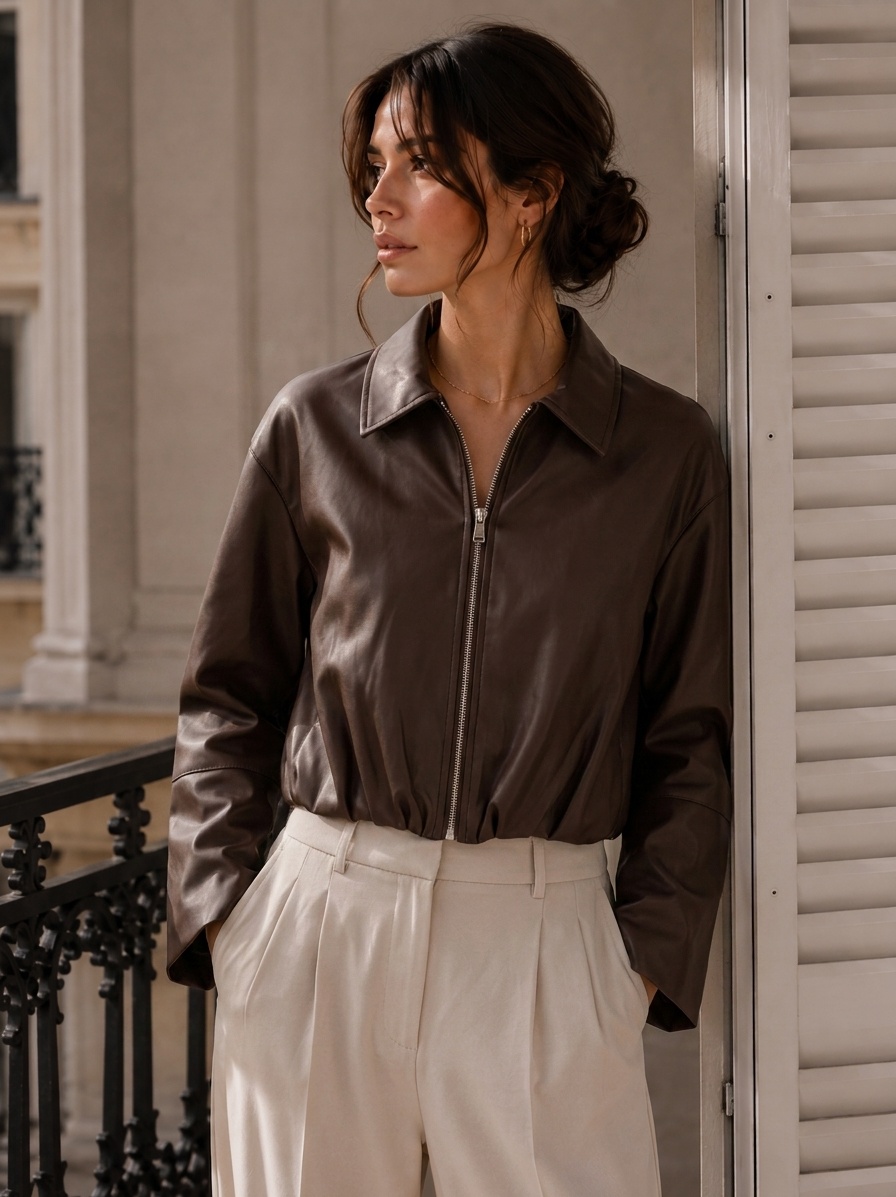 Grossiste Madison - Veste courte en simili cuir