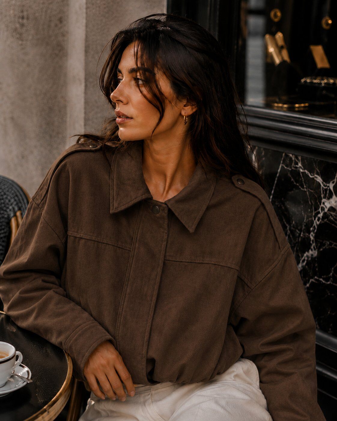 Wholesaler Madison - Oversized suede jacket