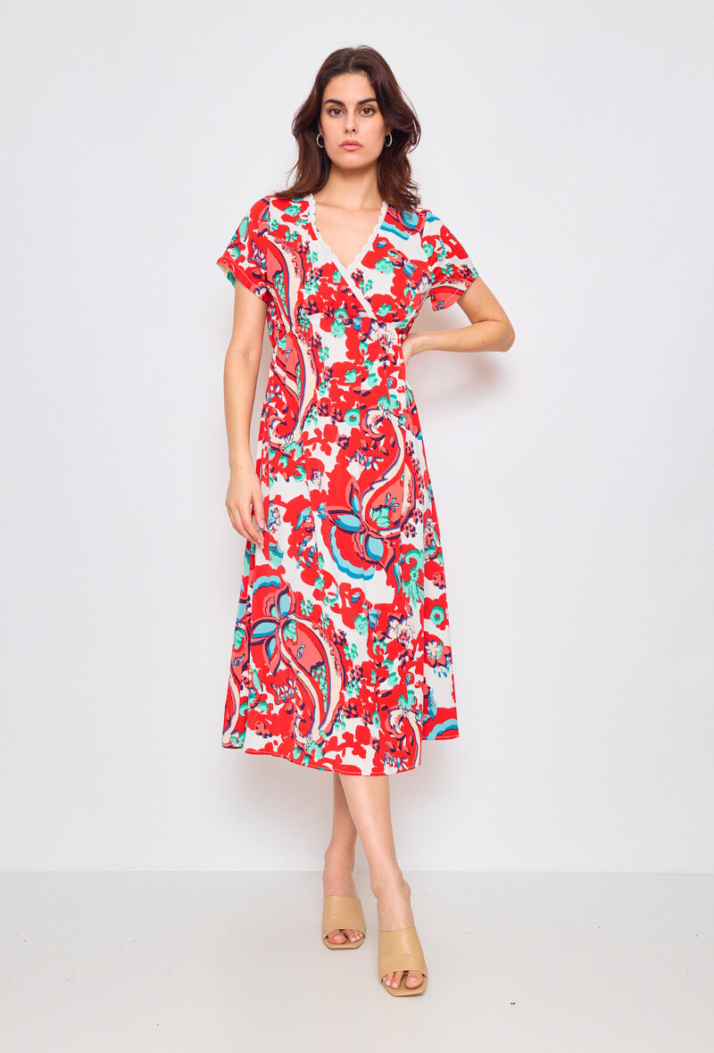 Wholesaler MAELLE - LONG FLORAL DRESS