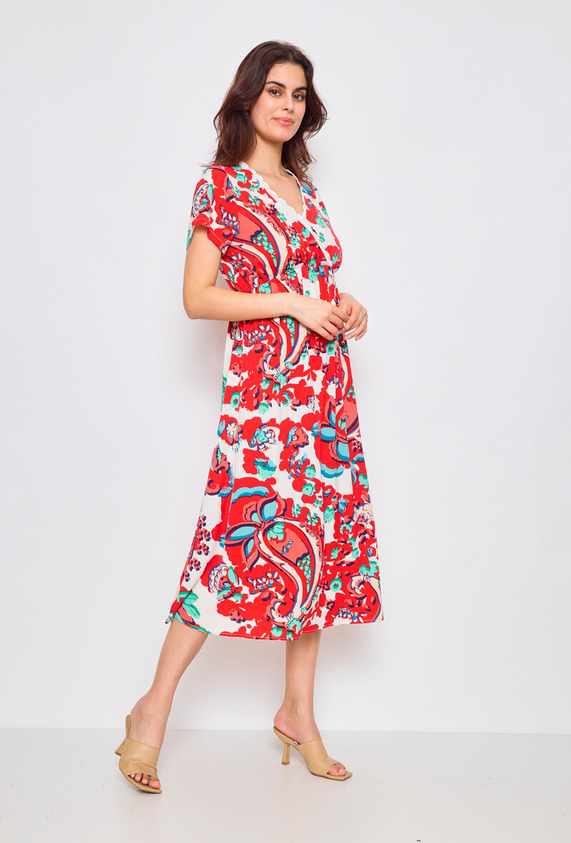 Wholesaler MAELLE - LONG DRESS IN PLUS SIZE