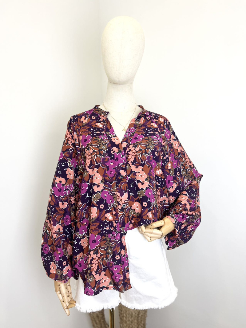 Grossiste Maëlys Paris - Blouse imprimée en 100% viscose