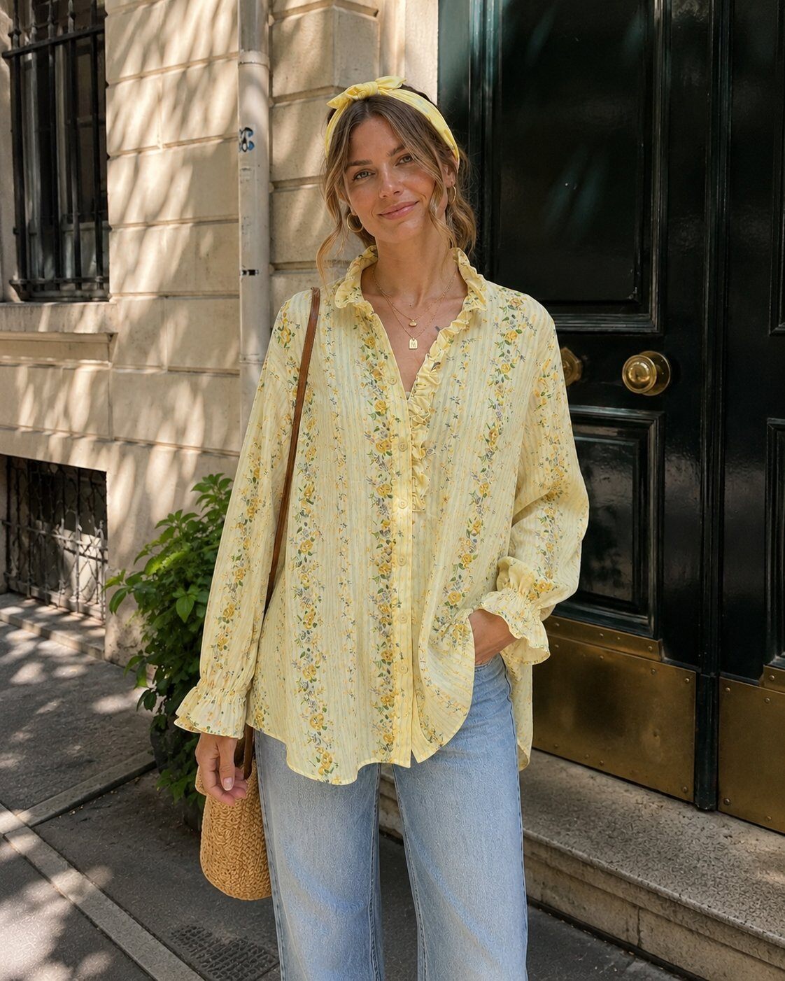 Grossista Maëlys Paris - Blusa in cotone con stampa floreale