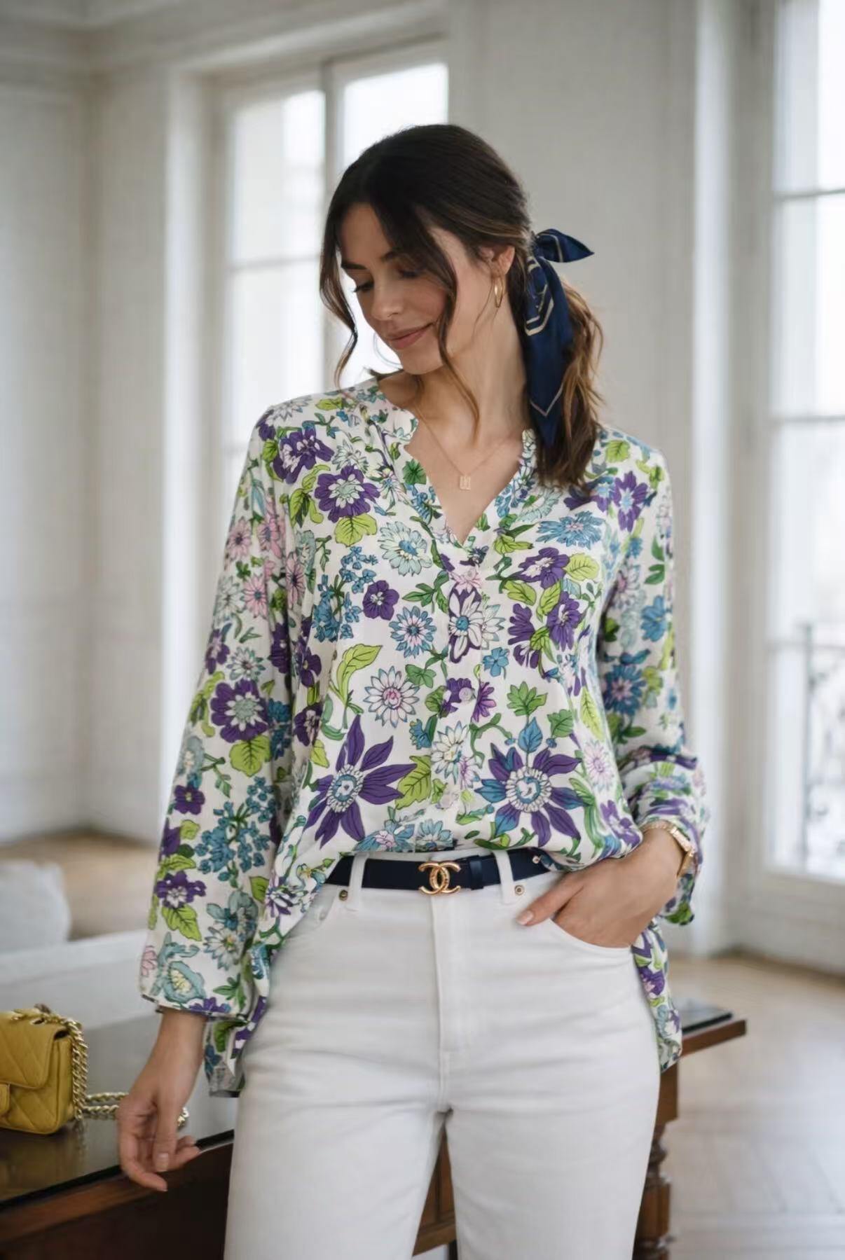 Wholesaler Maëlys Paris - Printed viscose shirt