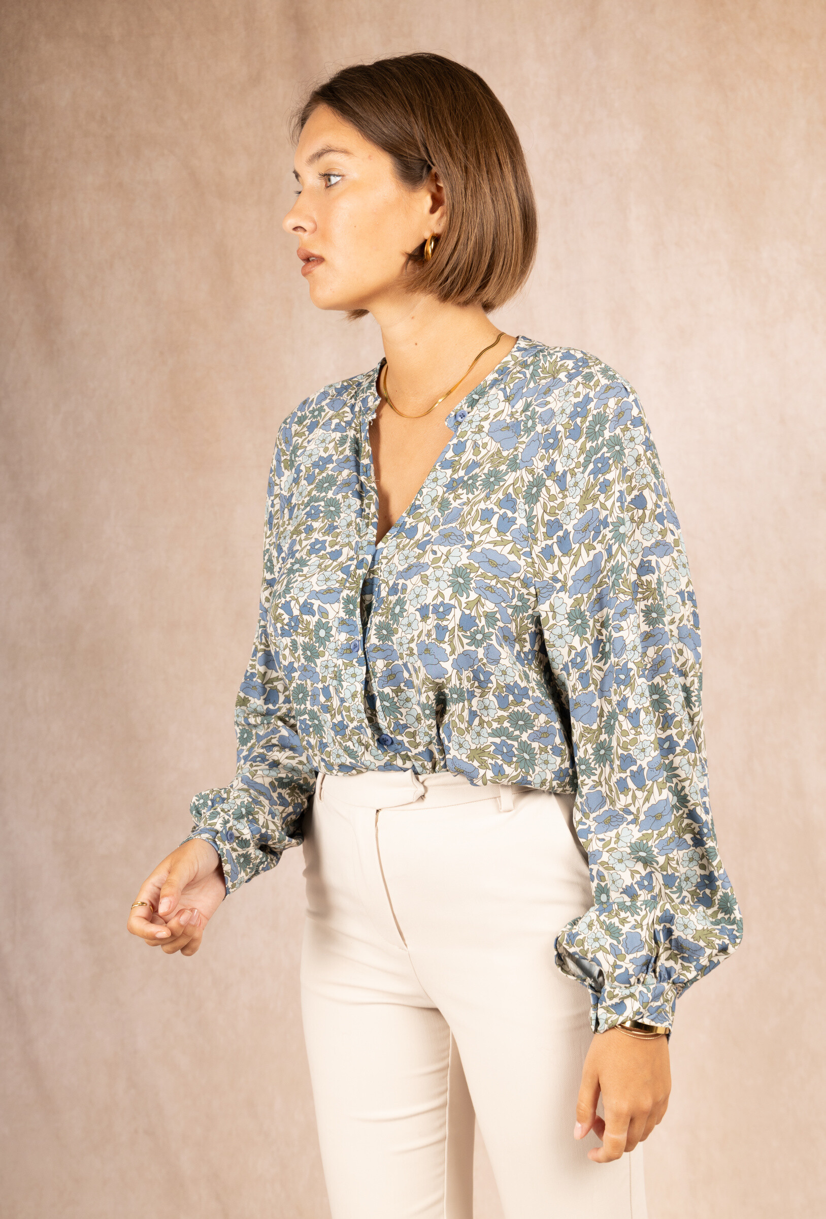 Grossiste Maëlys Paris - Blouse imprimée fleurie en viscose
