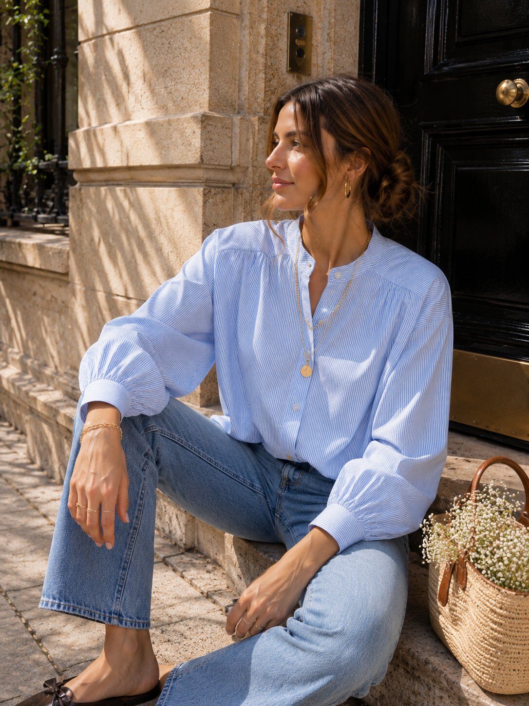 Mayorista Maëlys Paris - Blusa de rayas de algodón