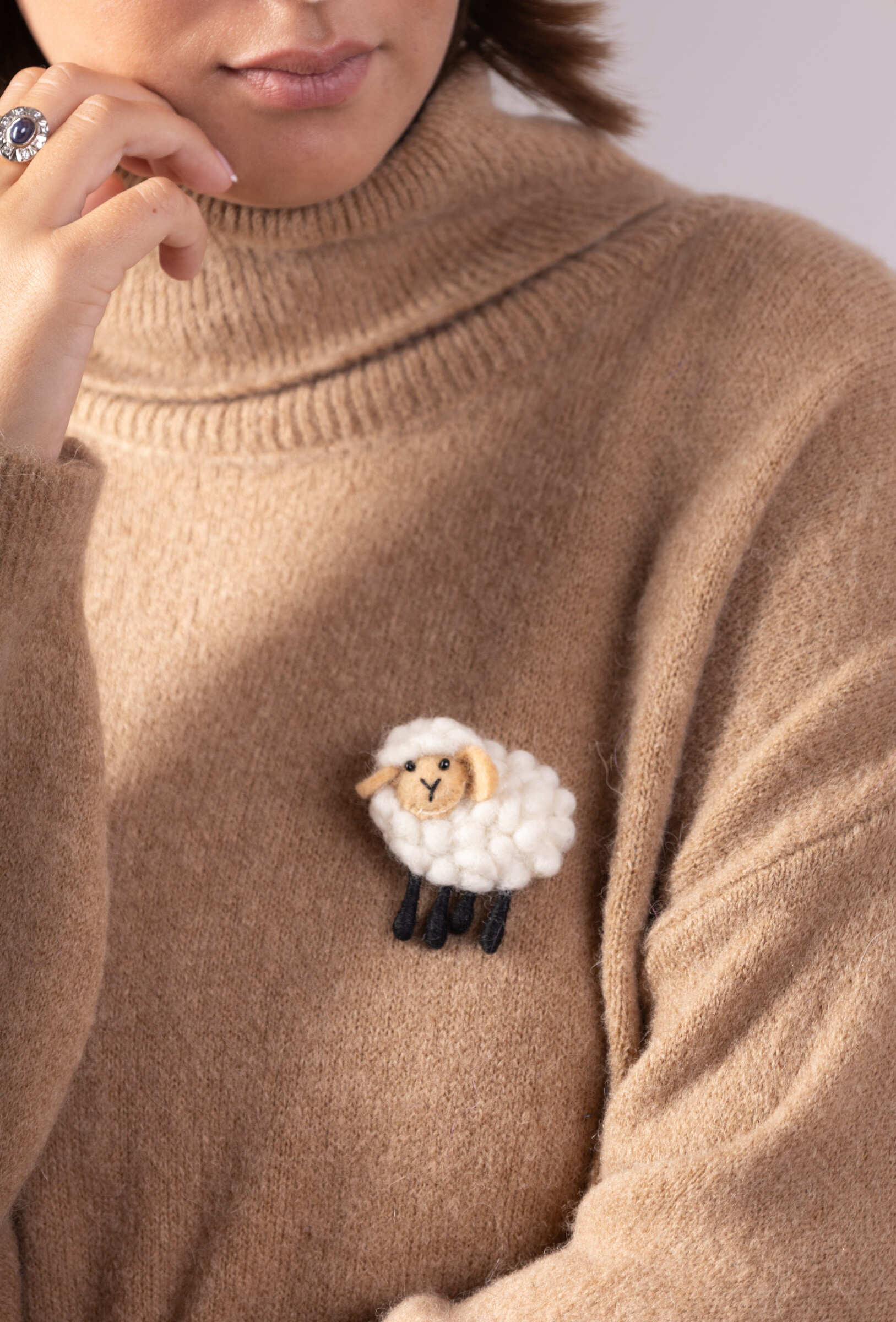 Wholesaler Maëlys Paris - Cotton wool mohair brooch